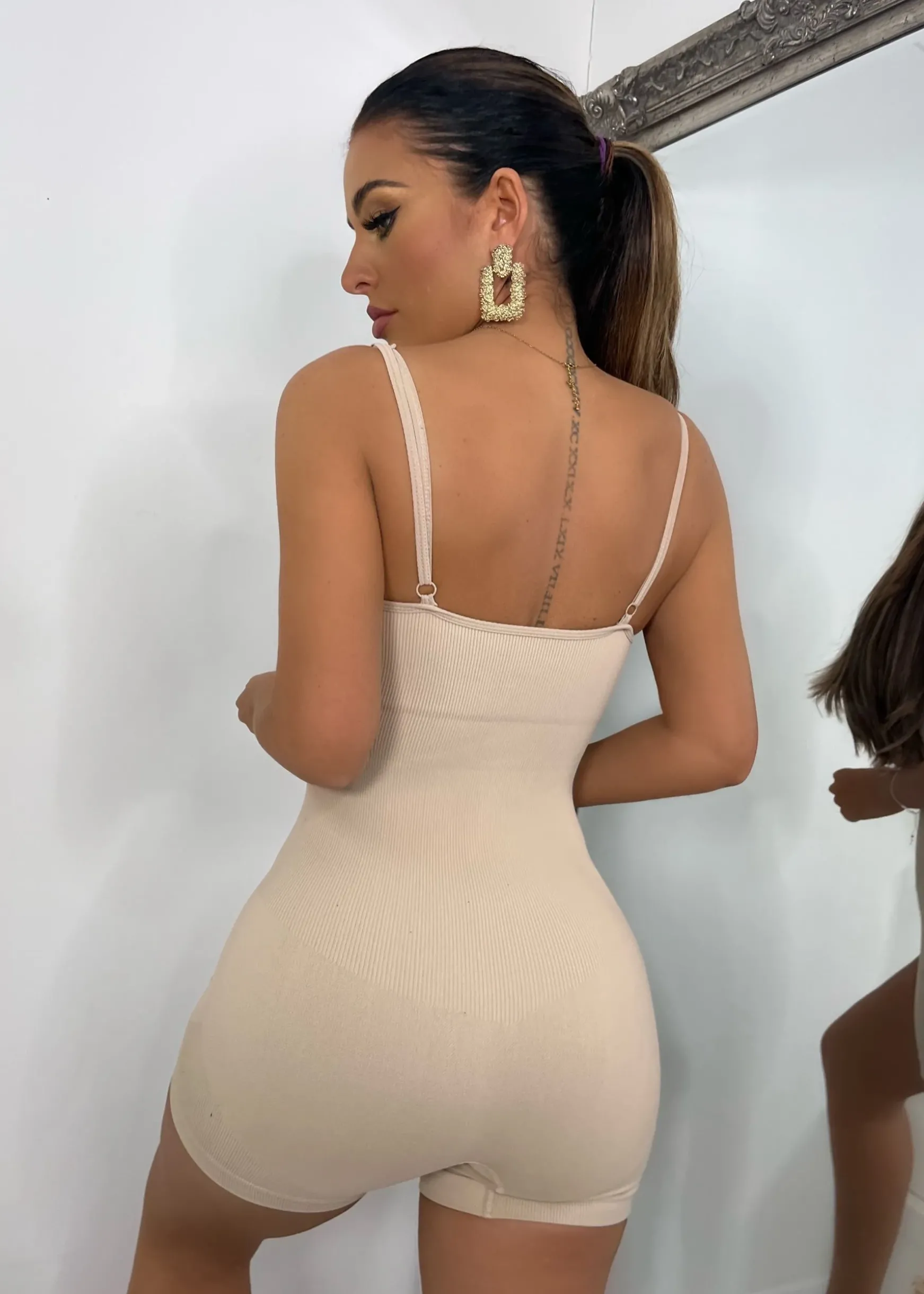 Alessia Shaping Romper - Beige|DressMeZee Online