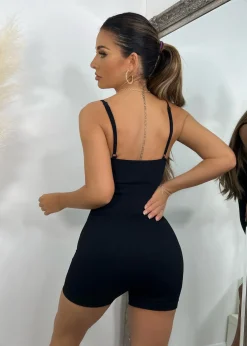 Alessia Shaping Romper - Black|DressMeZee Hot