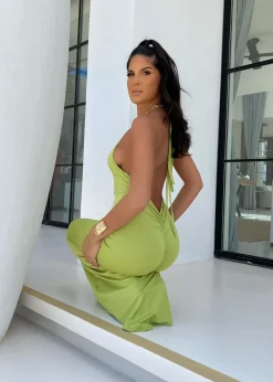 Angel Energy Maxi Dress- Green|DressMeZee New