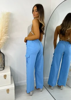 Cargo Queen Trousers - Blue|DressMeZee Outlet