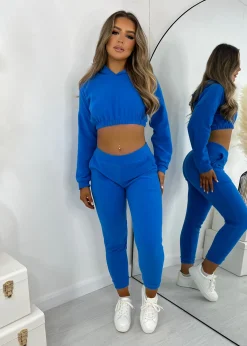 Fleece Tracksuit Two Piece - Blue|DressMeZee Sale