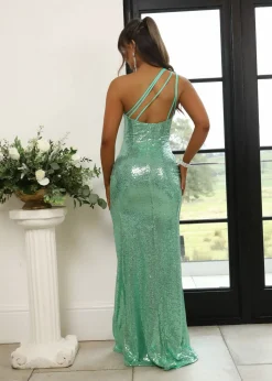 Hatti Sequin Gown - Green|DressMeZee Hot