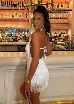 Havana Nights Tassel Playsuit - White|DressMeZee Sale