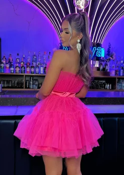 Here For The Frill Dress - Pink|DressMeZee Fashion