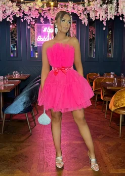 Here For The Frill Dress - Pink|DressMeZee Fashion