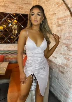 Here For The Party Sparkle Midi Dress - Light Pink|DressMeZee Hot