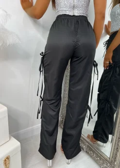Iona Cargo Trousers - Black|DressMeZee Online