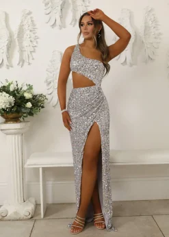 Luna Cut Out Sequin Gown - Multi|DressMeZee New