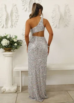 Luna Cut Out Sequin Gown - Multi|DressMeZee New