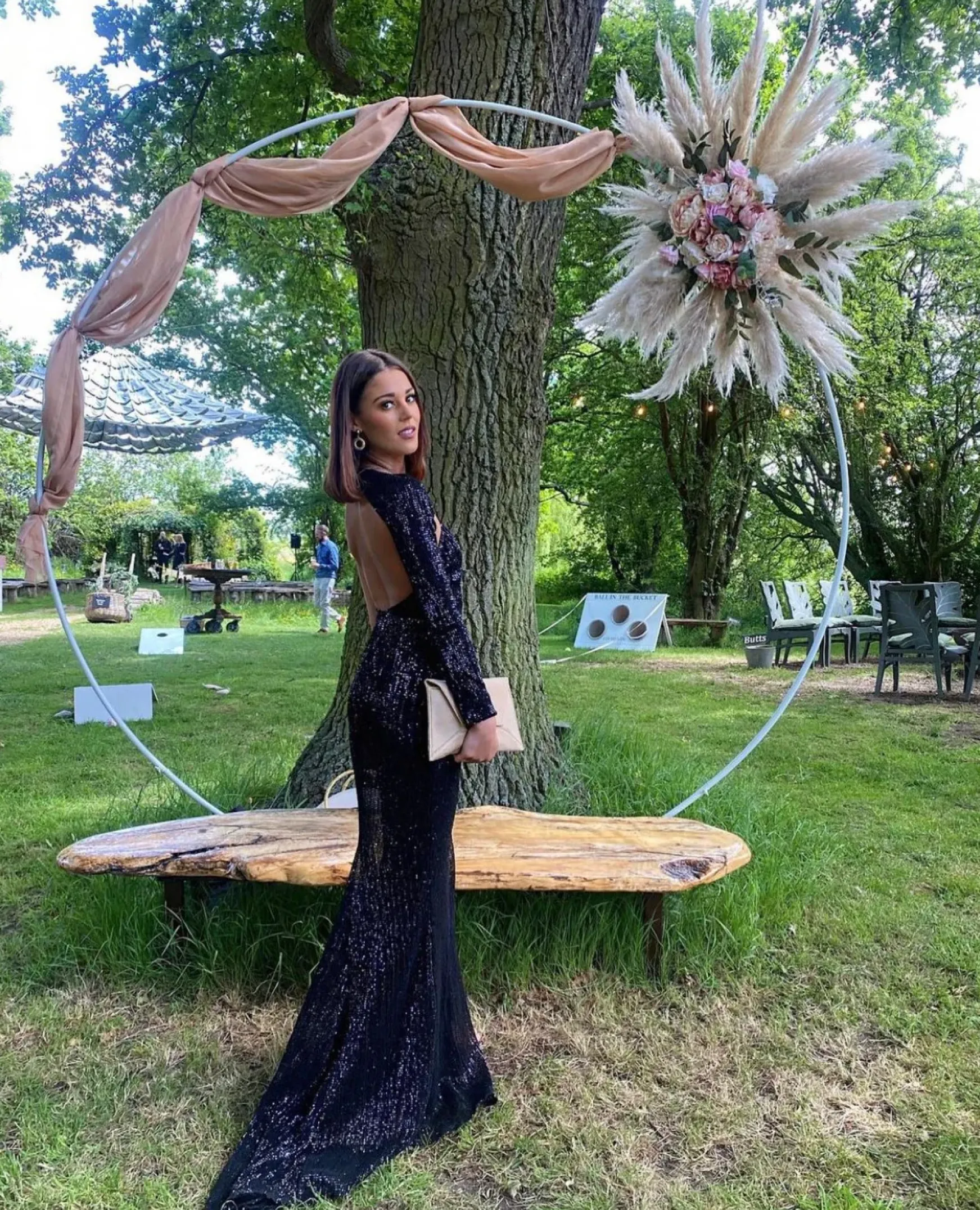Luxe Dreams One Shoulder Sequin Gown - Black|DressMeZee New