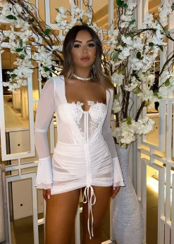 Meet Me At The Alter Mini Dress - White|DressMeZee Outlet
