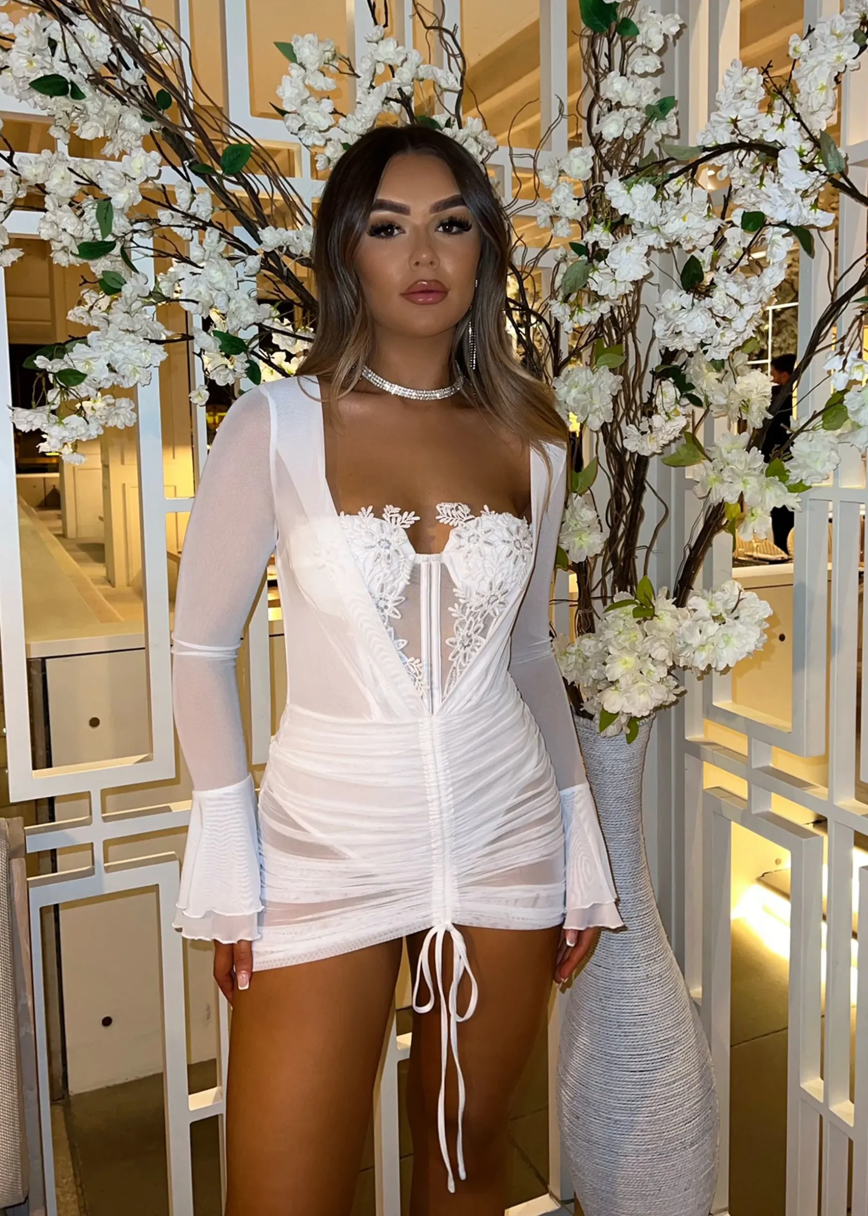 Meet Me At The Alter Mini Dress - White|DressMeZee Outlet