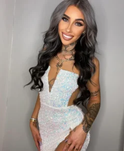 Mermaid Dream Iridescent Sequin - White|DressMeZee New