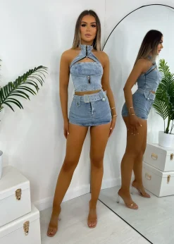 No Regrets Denim Top - Blue|DressMeZee Hot