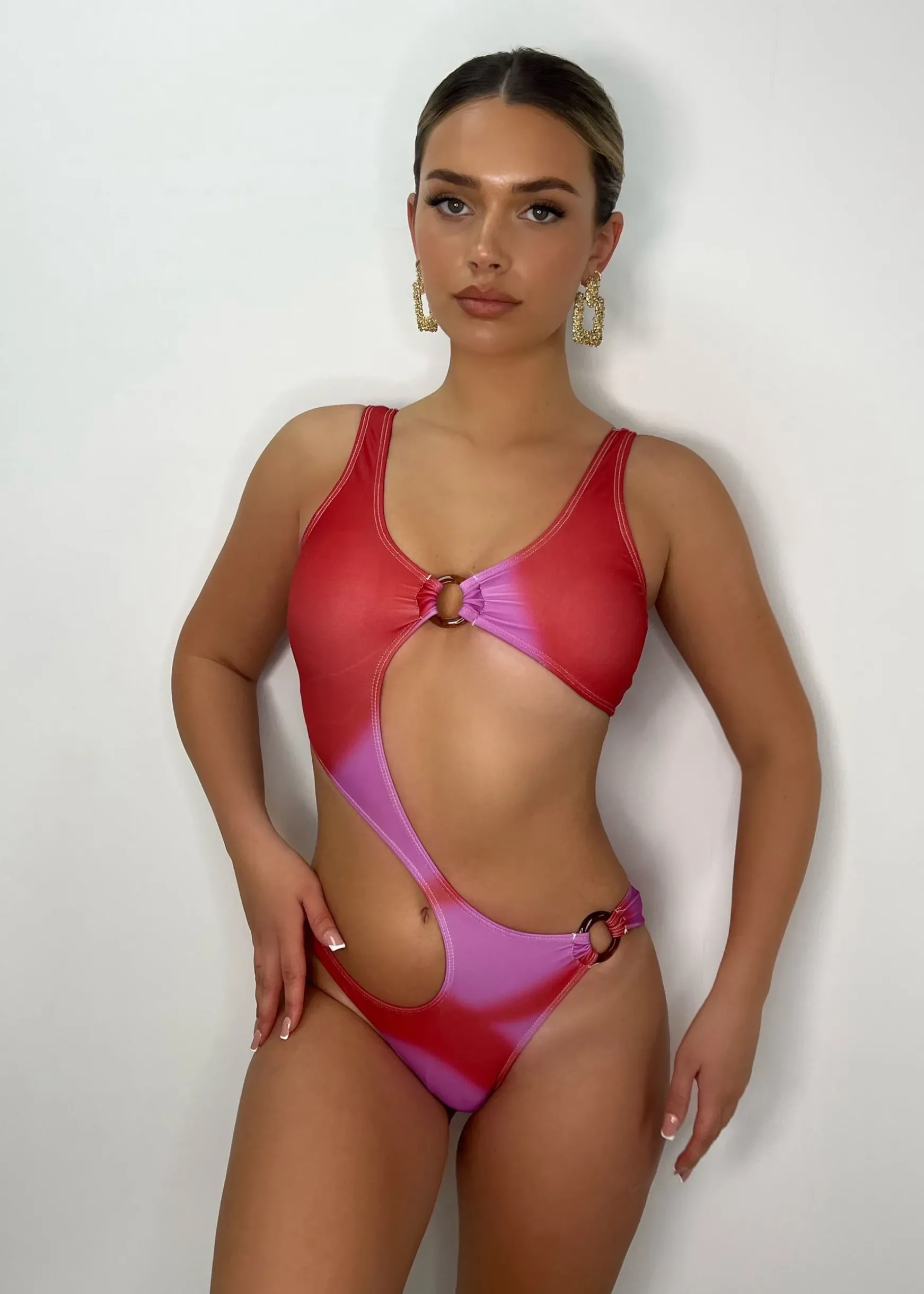 Oceania Print Swimsuit U0026 Skirt Set - Pink Multi|DressMeZee New