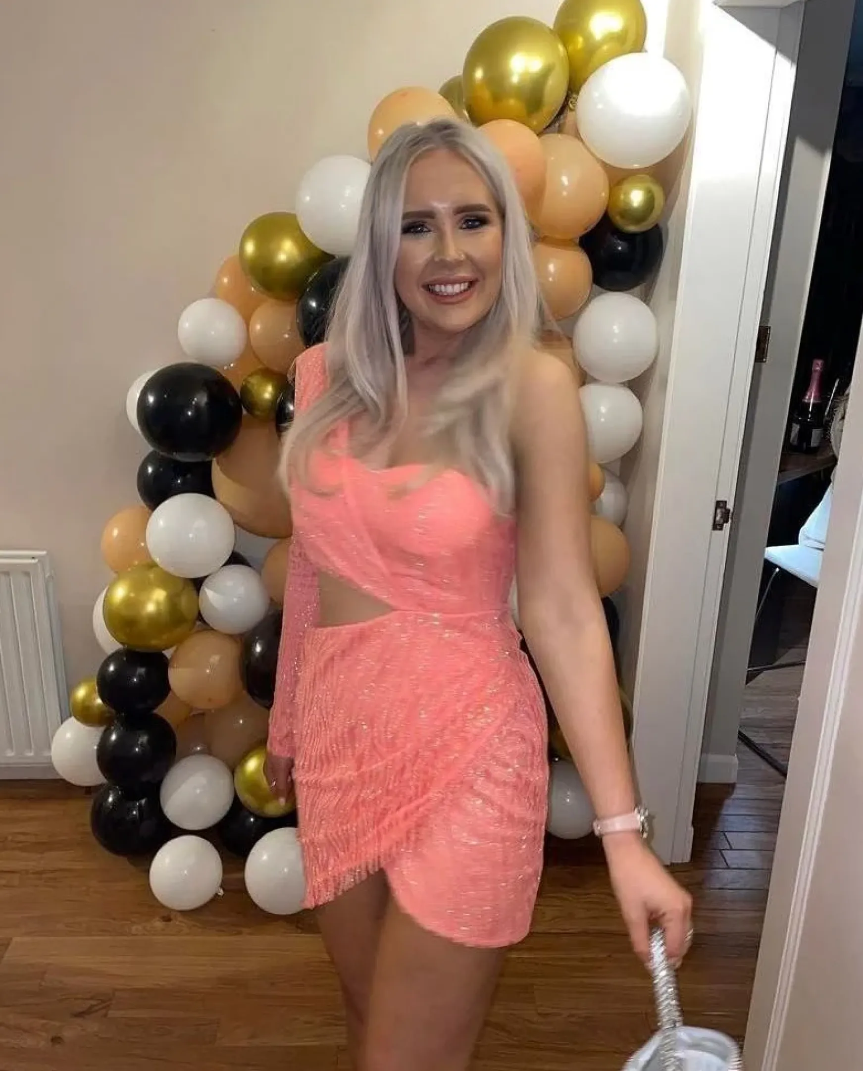 Party In La Glitter Sequin Dress - Pink|DressMeZee Sale