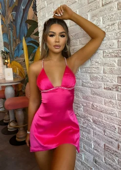 Simplicity Mini Dress - Hot Pink|DressMeZee Best